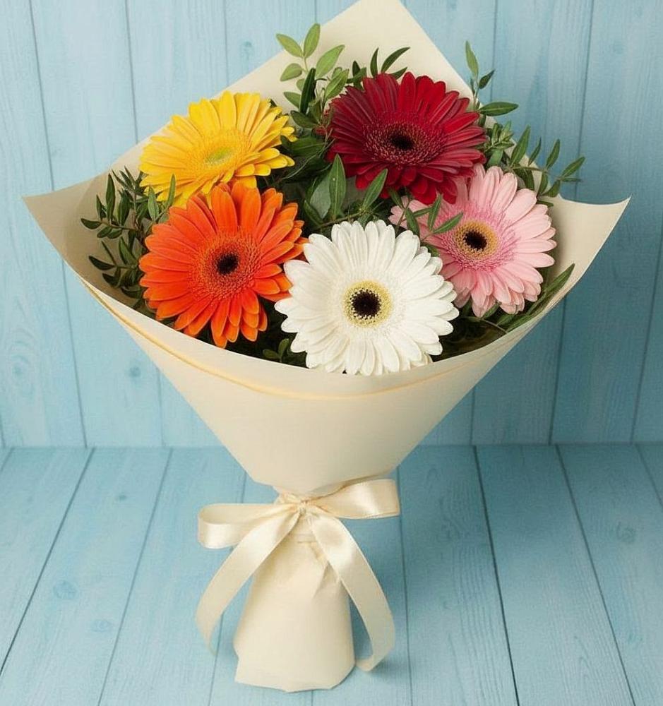 Букет цветов из: Герберы в Северный