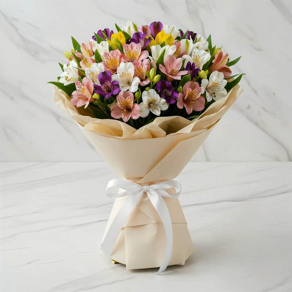 Букет цветов из: Альстромерии в Северный