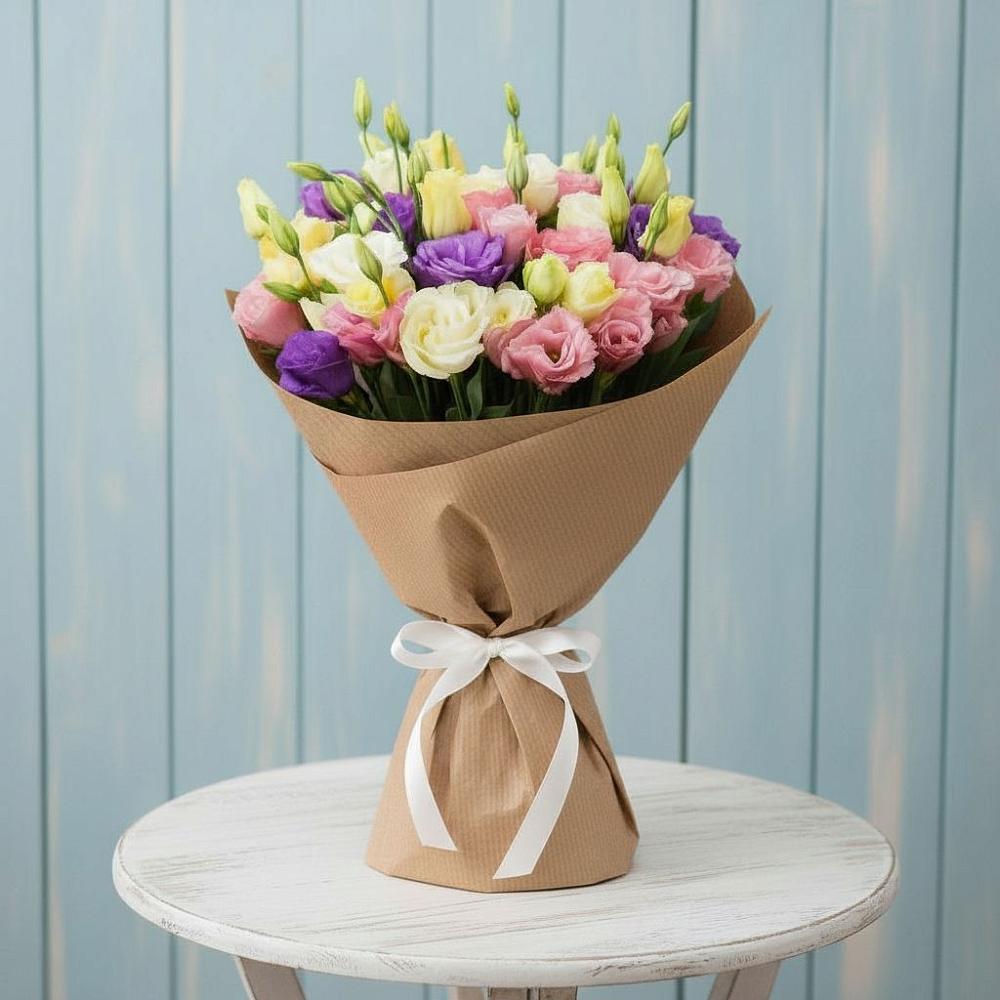 Букет цветов из: Лизиантусы в Северный