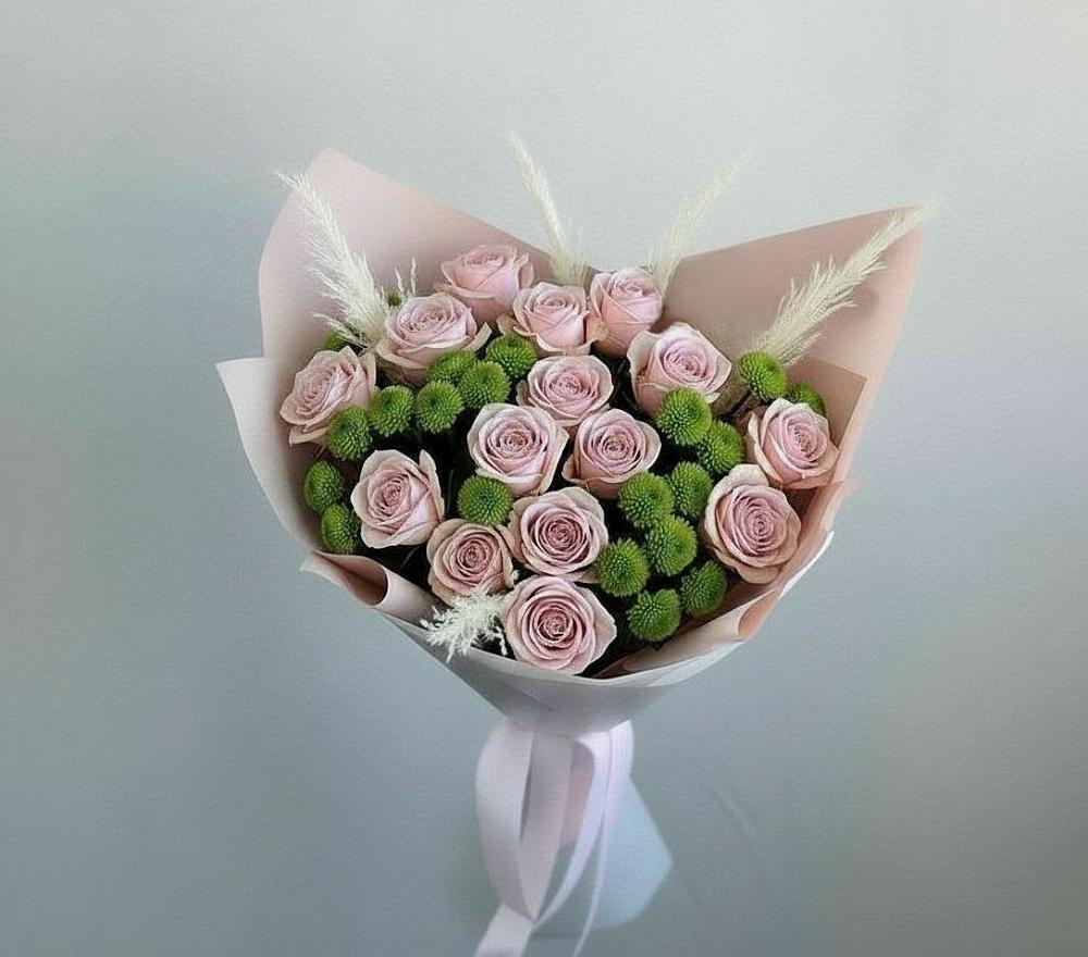 Букет цветов из: Розы и Хризантемы в Северный