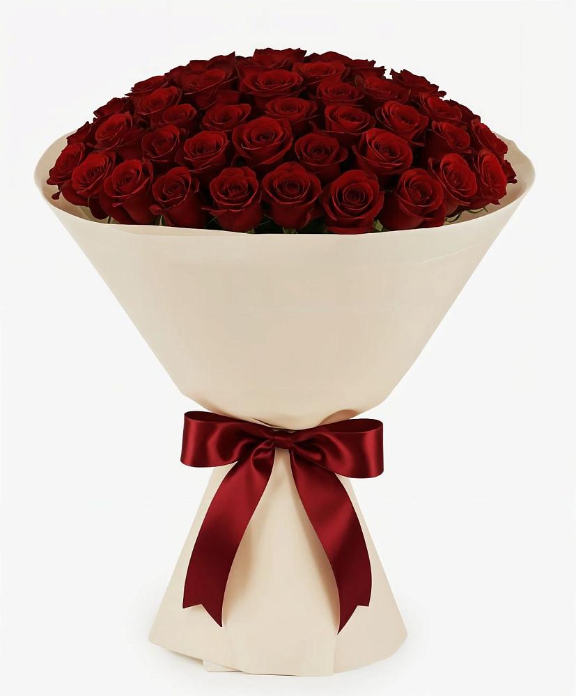 Букет 101 Бордовая роза Блэк Бакарра в Северный