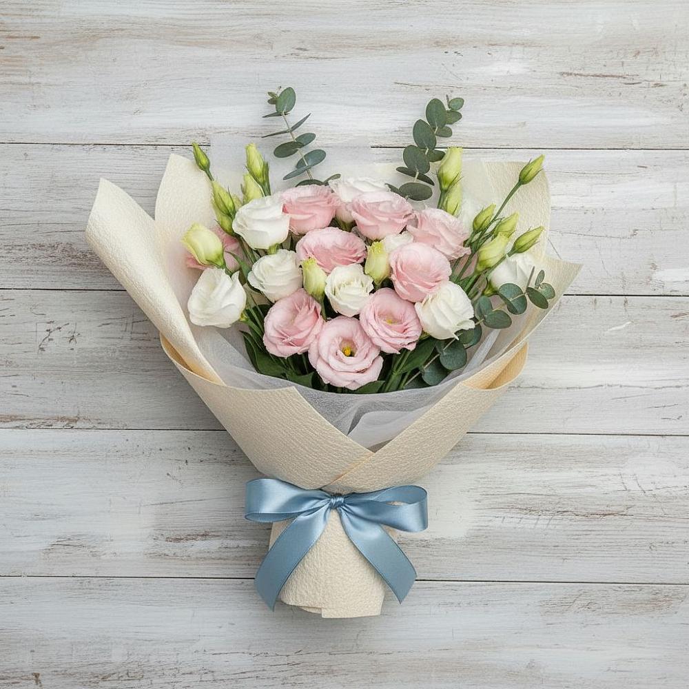 Букет цветов из: Лизиантусы в Северный